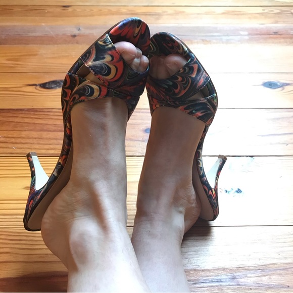 Sacha London Mulit-Colored Mules Heels, EUC, 8 - Picture 11 of 12